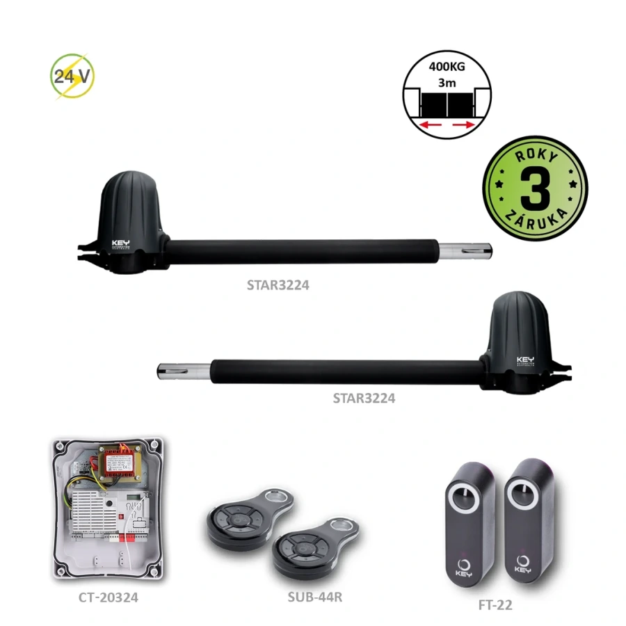 900KSTAR3224KS pre dvojkrídlovú bránu do 3 m/krídlo