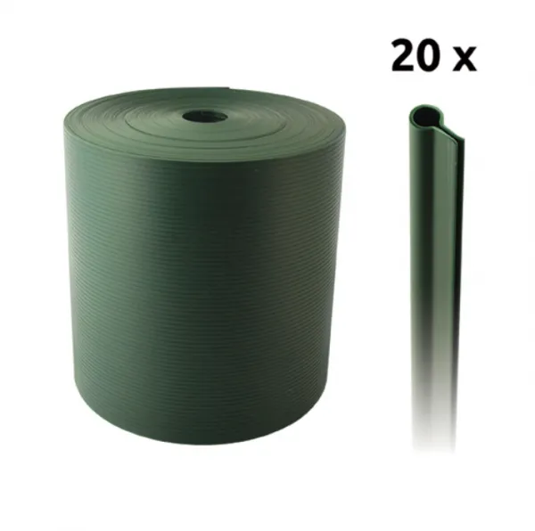 Tieniaci pás PVC zelený (RAL 6005)  190mm, 26m, 1 200 g/m2 + 20 príchytiek